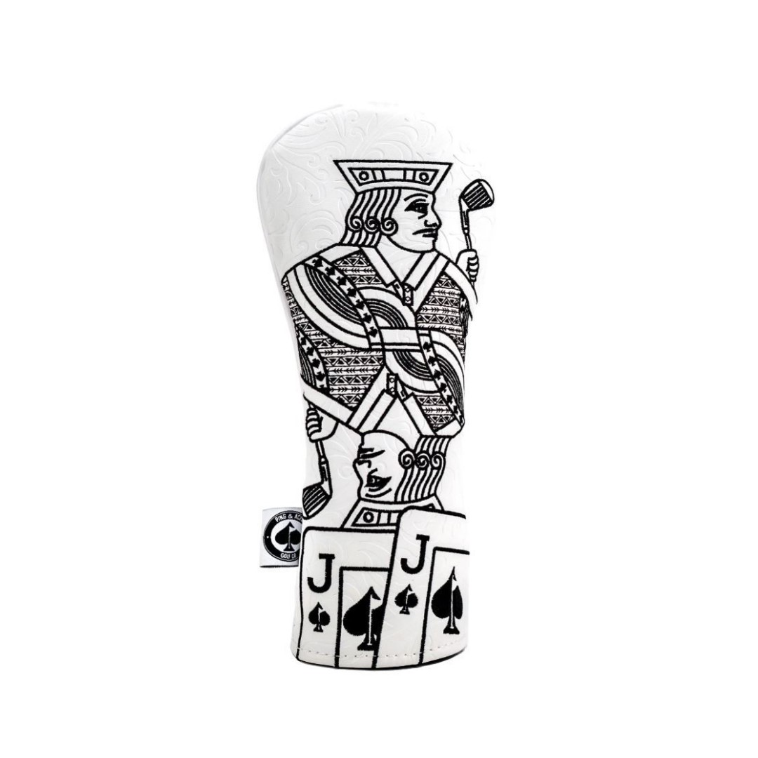Hybrid Headcover White Out Jack Of Spades fra Pins And Aces