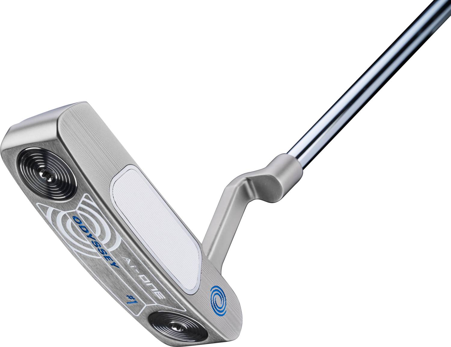 Ai One One Ch Plumber Neck Putter   Silver   Højre   Str. 33"     Ai One (2023) Standard Hvid Blå fra Odyssey