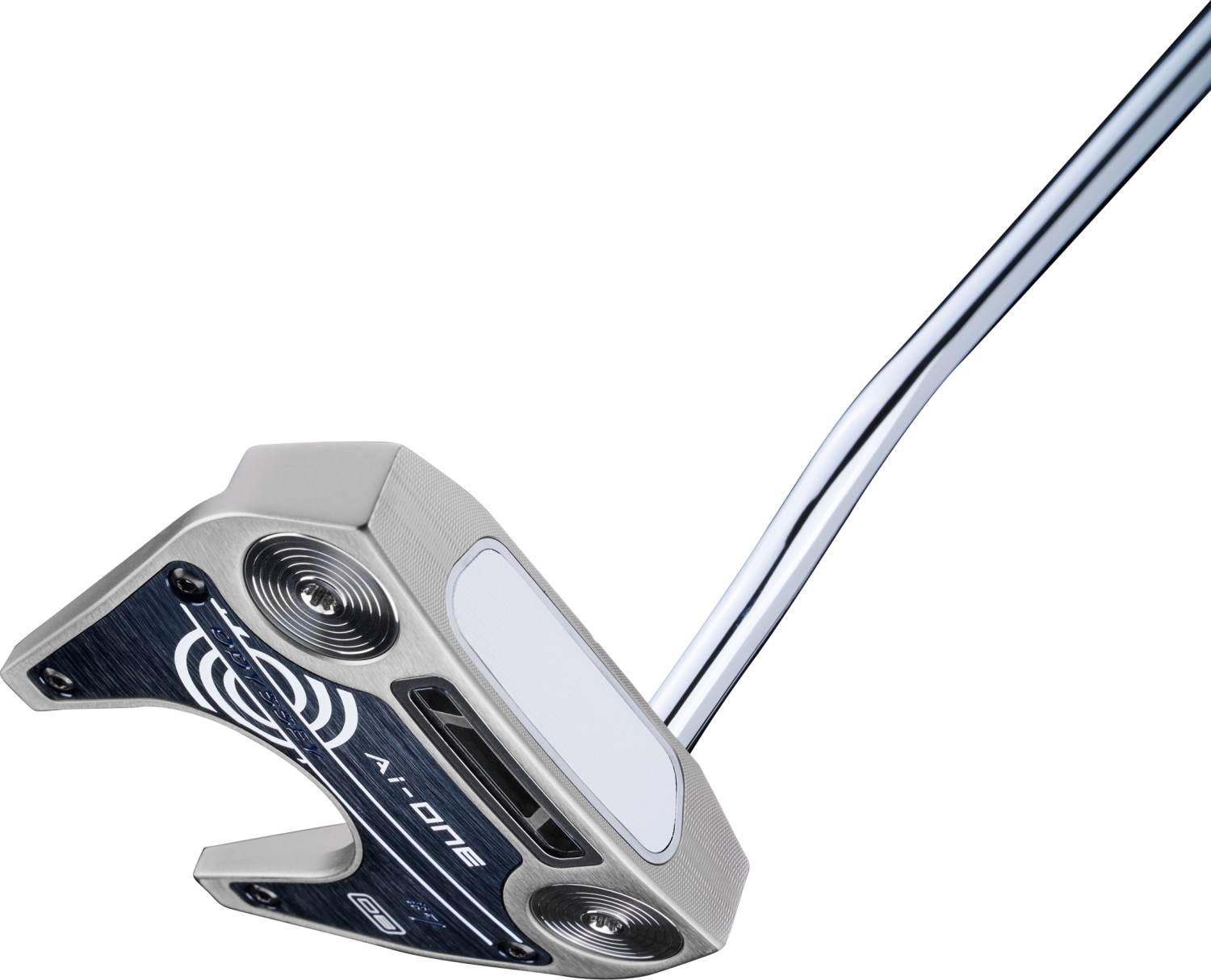 Ai One Seven Db Double Bend Neck Putter   Silver   Højre   Str. 33"     Ai One (2023) Standard Hvid Blå fra Odyssey