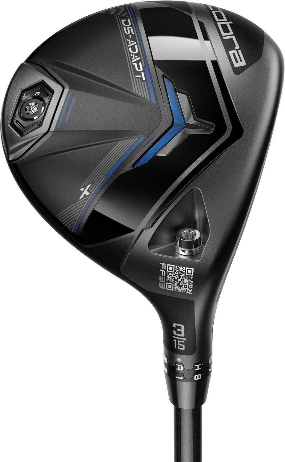 Ds Adapt X Herre Fairwaykølle   Sort   Venstre   15.0° (3 Kølle)   True Temper Project X Denali Blue 60 Regular 5.5 Grafit fra Cobra