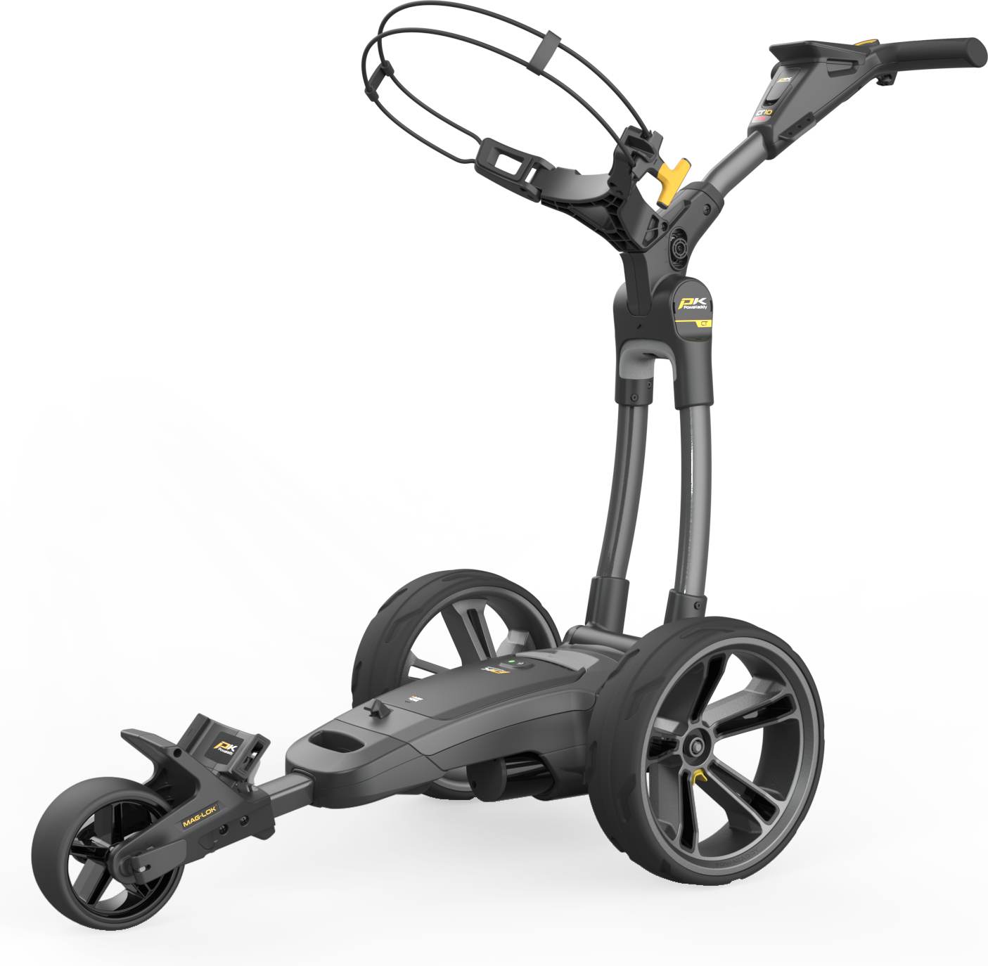 Ct10 Gps Elektrisk Golfvogn   Gun Metal   260wh, 29.6v (36 Huller) fra Powakaddy