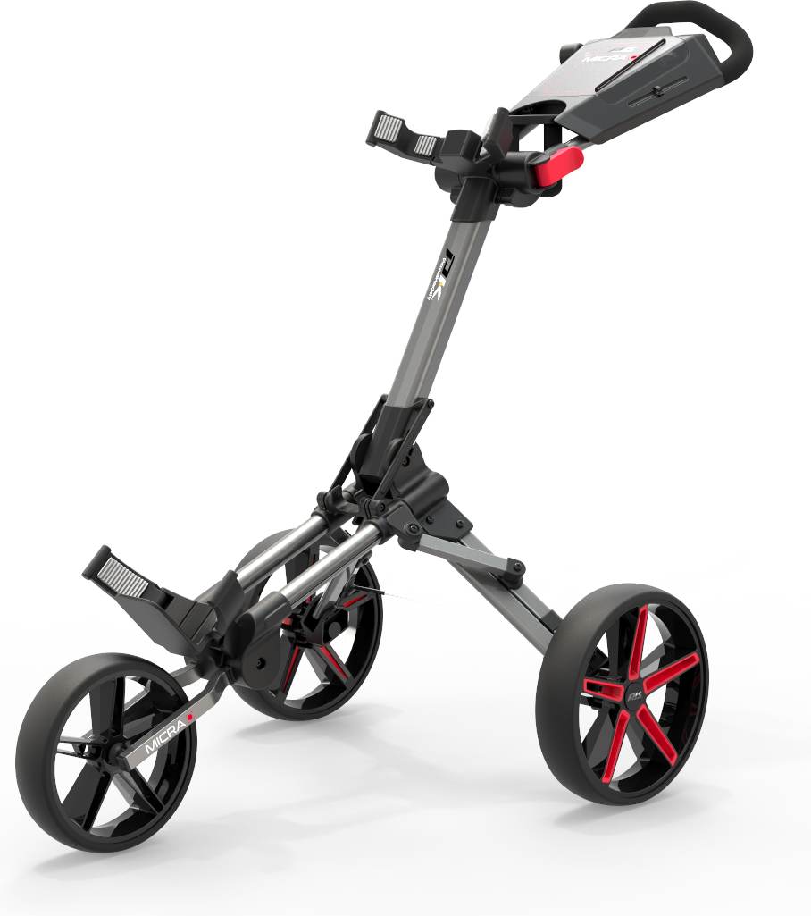 Micra Golfvogn   Gun Metal Red fra Powakaddy