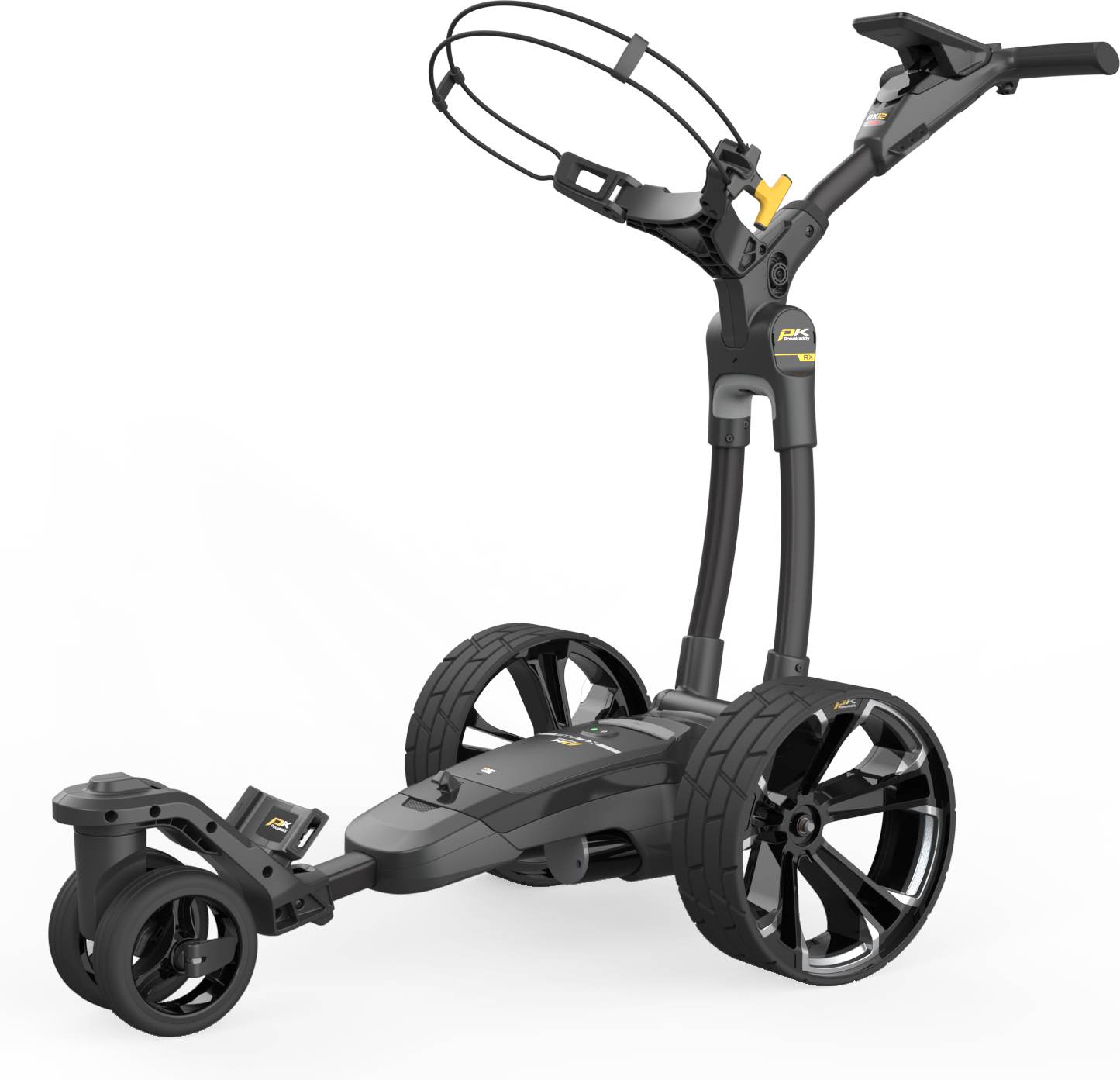 Rx12 Gps Elektrisk Golfvogn   Black   299wh, 29.6v (36 Huller) fra Powakaddy