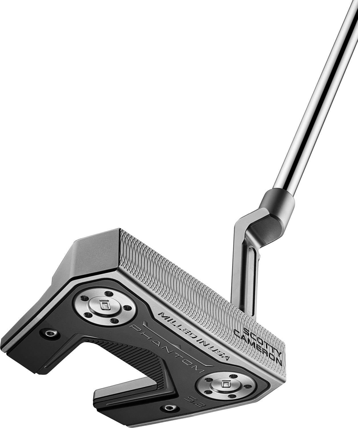 Phantom 5.2 Plumber Neck Herre Putter   Chrome   Højre   Str. 33"     Full Contact (2024) Standard Sort fra Scotty Cameron