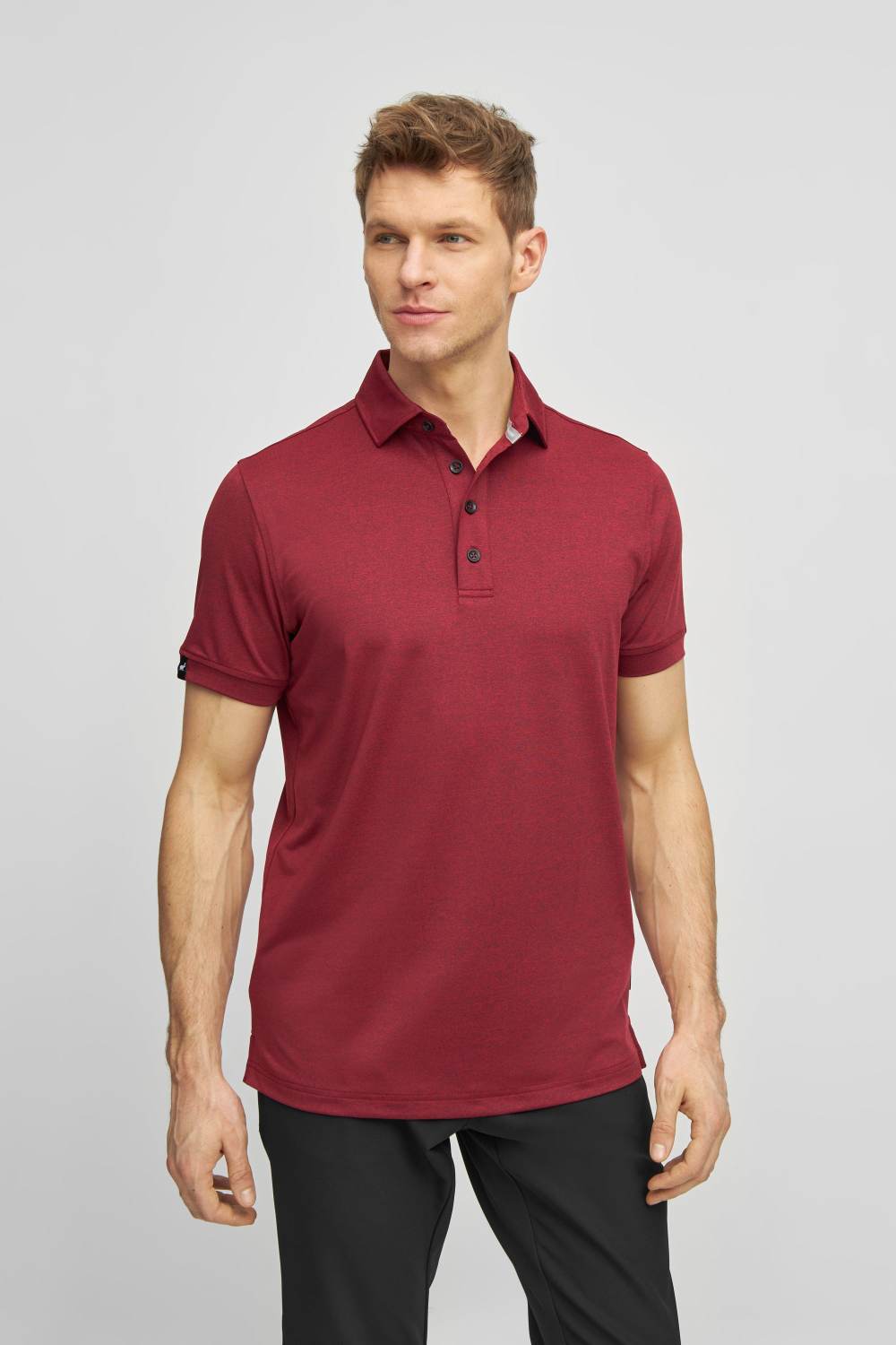 George Herre Poloshirt   Red   Str. X fra What Bunkers