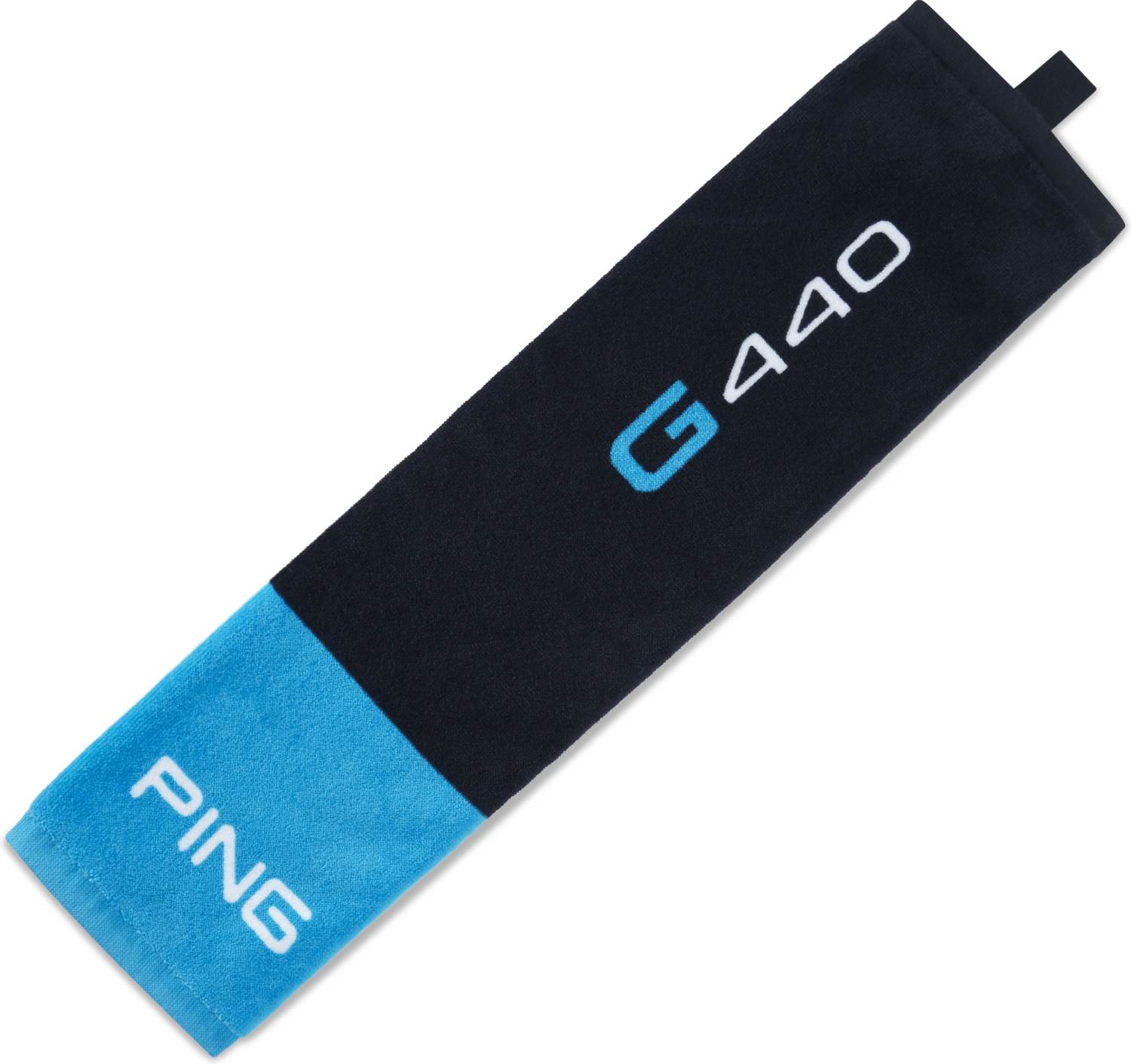 G440 Tri Fold Blue Black Håndklæde fra Ping