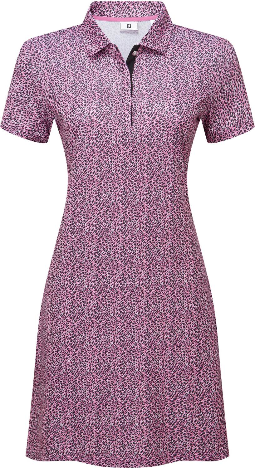 Animal Print Dame Kjole   White Black Pink   Str. L fra Footjoy