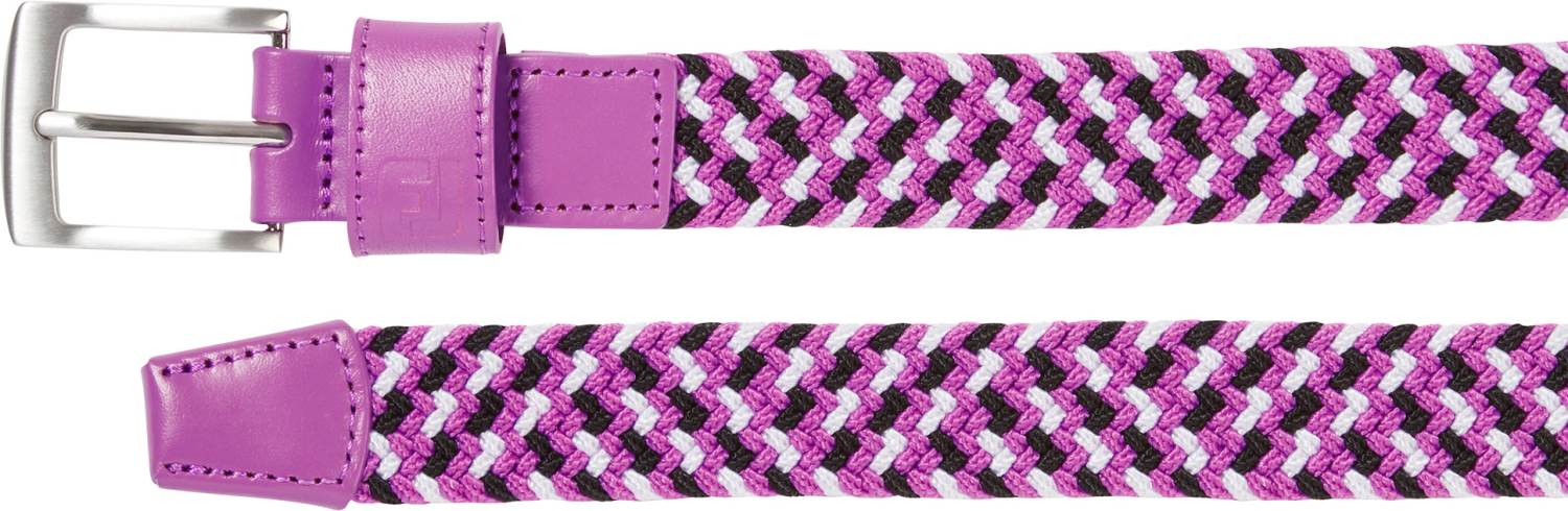 Braided Dame Bælte   White Pink   Str. Lang fra Footjoy