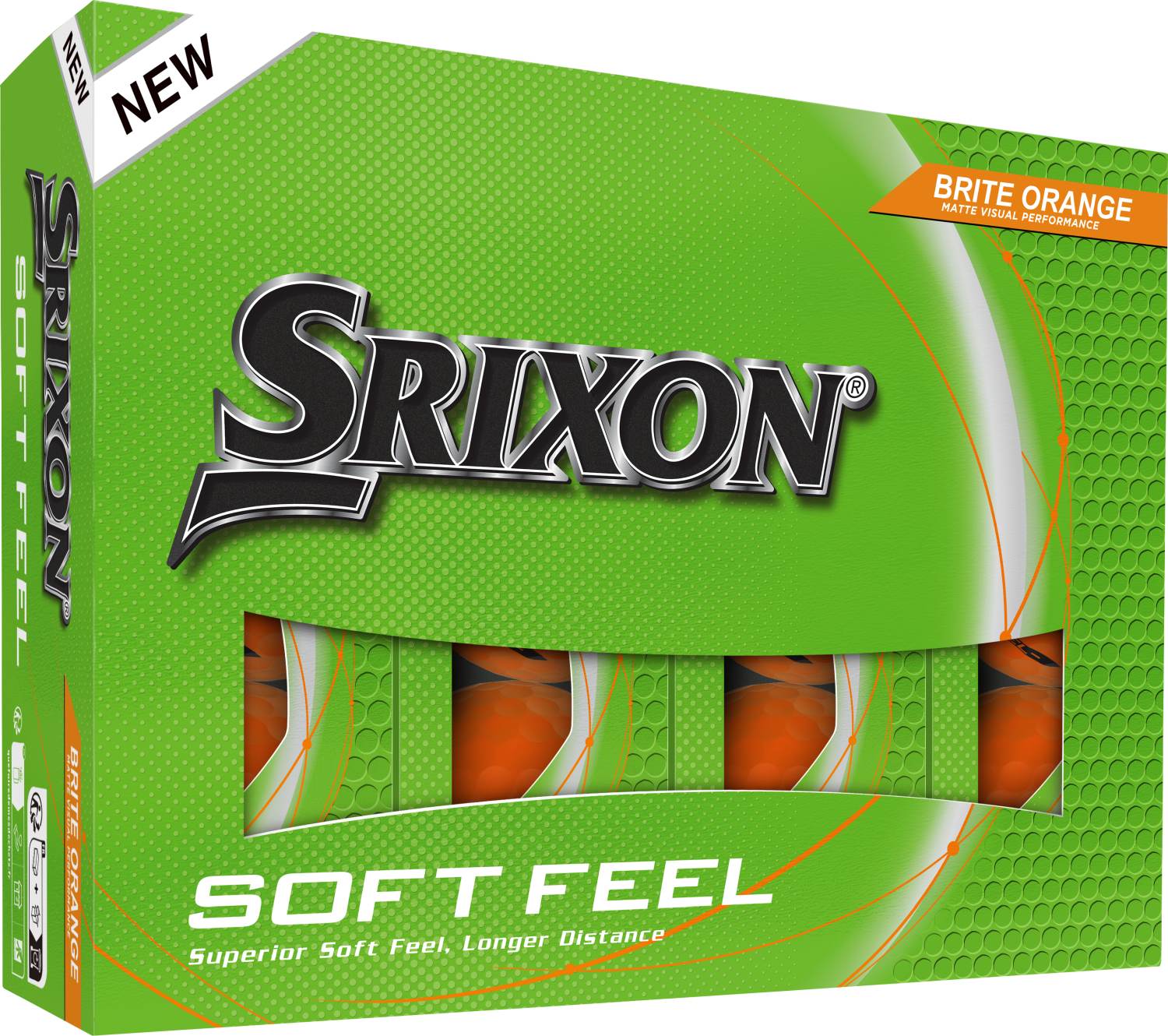 Soft Feel (2025) Herre Golfbolde   Brite Orange fra Srixon