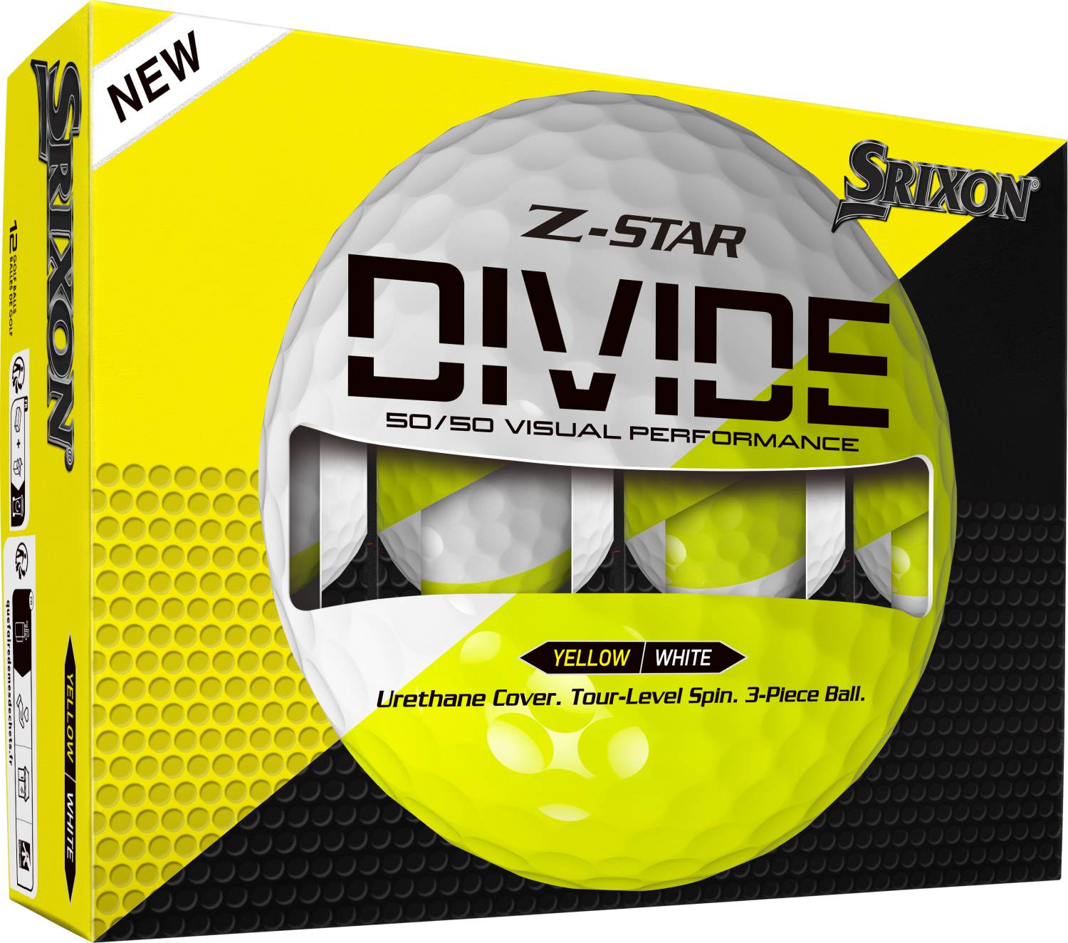 Z Star Divide (2025) Herre Golfbolde   Yellow   White fra Srixon