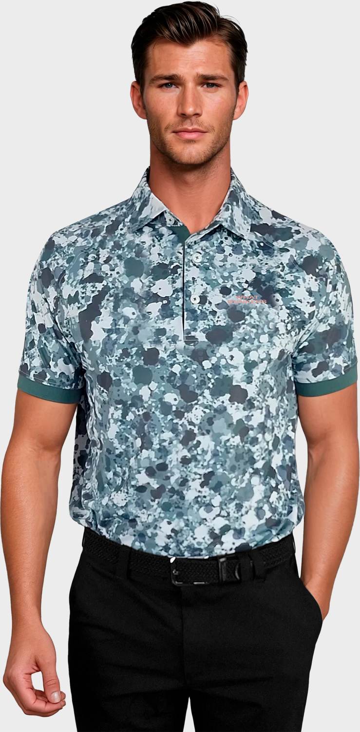 Antonio Herre Poloshirt   Multicolor Green   Str. X fra What Bunkers