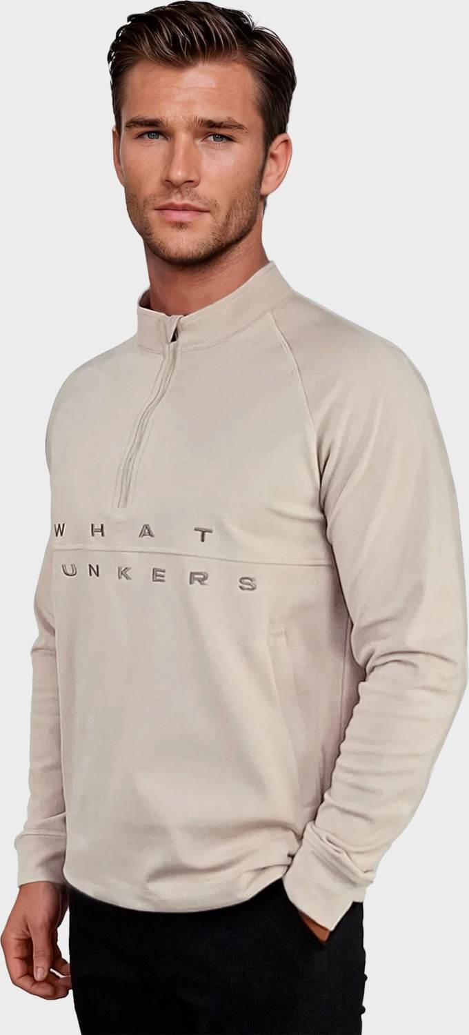 Wade Herre Pullover   Beige   Str. X fra What Bunkers